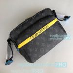 High Quality Copy L---V Messenger Black Canvas Sport Style Shoulder Bag